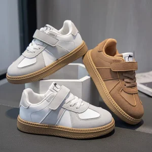 Velcro Casual Flat Sneakers for Kids Comfortable All Season Training Shoes for Boys and Girls Slip On Outdoor Daily Sports Use
