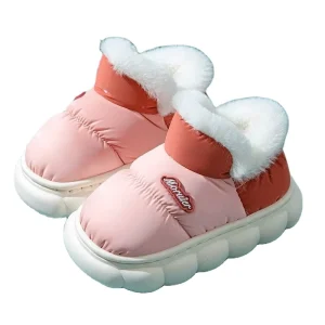 Comfortable Home Warm Shoes Non-slip Waterproof Winter Boots for Junior Students Kids