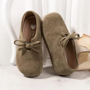 Comfortable Kids Shoes With Bow Tie Design Soft Suede for Girls Dress School Shoes