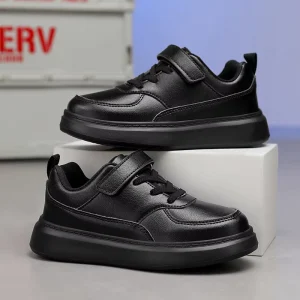 Comfortable Kids White Sneakers for School Teenagers Black Boys Sports Shoes Children Casual Footwear