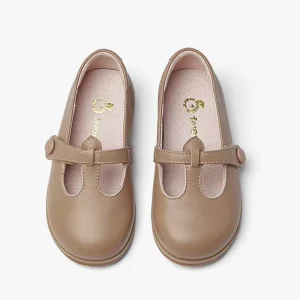 Comfortable Velcro Strap T Bar Leather Shoes for Girls Simple Design Mary Jane Flats for Winter Summer Dress Shoes for Kids