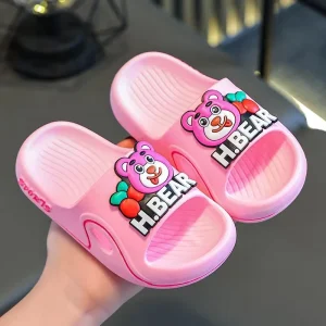 Cool Summer Indoor Slides Slippers for Kids Non Slip Soft Sole Cute Cartoon Design for Boys and Girls for Parents and Baby