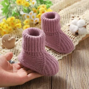 Cotton Knitted Unisex Baby Shoes Crochet Newborn Infant Booties Floor Socks Baby Shoes