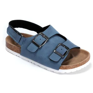 Cow Leather Insole Children Kids Boys Navy Blue Nubuck Sandals