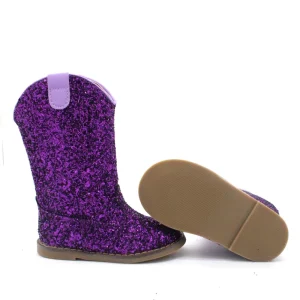 Cowgirls Boots for Girls Sparkly Sequin Western Boots Cowboys Princess Shoes Children Fall Winter Glitter Boots Kids Vintage