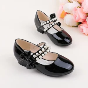 Cozy White Pink Pearl Party Wedding Shoes for Girls Summer Stage Performance Dance Birthday Princess Shoes Fashion Trend