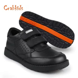 Crabkids Comfort Party Sport Black School Shoes Leather School Shoes for Boys
