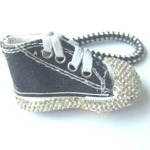 Creative Diamond encrusted Flash Canvas Shoes Keychain Mini Color Small Shoes Car Bag Hanging Ornaments