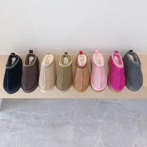 Cross Border Cowhide National Style Short Snow Boots for Men and Women in Winter New Thickened Male and Female Pullovers