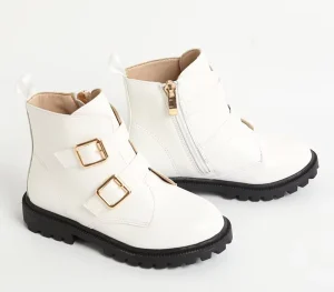 Custom Autumn Winter Flat Ankle Boot Warming Leather Boot for Kids