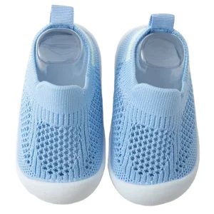 Custom Baby Breathable Knit Sock Shoes Slip-On Lightweight Non-Slip Sole Toddler First Walkers Baby Casual Shoes