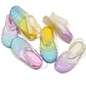 Custom Baby Girl Sandals for Kids Gradients Colors Possession Sandal with Flash Lights Baby Kids Sandals