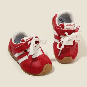 Custom Baby Sneakers Soft Sole Lace-Up Toddler Shoes Anti-Slip First Walkers Comfortable PU Leather Kids Boys Girls Autumn