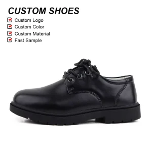 Custom Boy Patent Shiny Leather Shoes Custom Design Kids Black Dress Shoes for Boy’s Party Wedding Student School Shoes