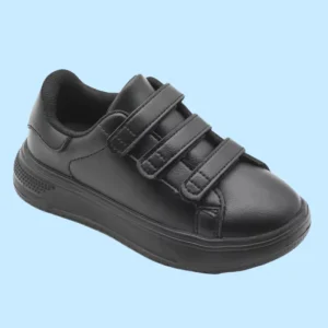 Custom Brand Logo Leather Unisex Children Jogging Shoes Kids Mesh Flat Casual School Shoe