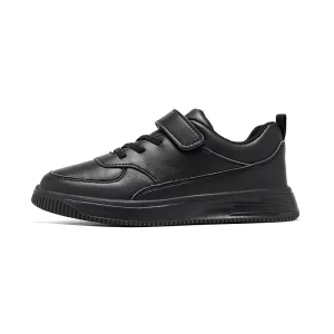 Custom Casual Kids Student Shoes Waterproof PU Comfort Breathable Mesh Children Black School Shoes