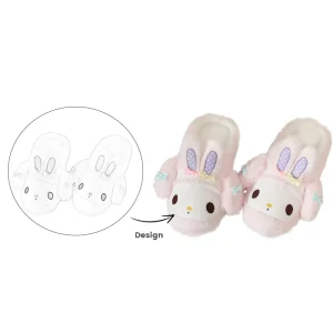Custom Characters Stuffed Animal Doll Plush Kawaii Pink Sheep Rabbit Bear Warm Eco friendly Unisex Winter Slippers