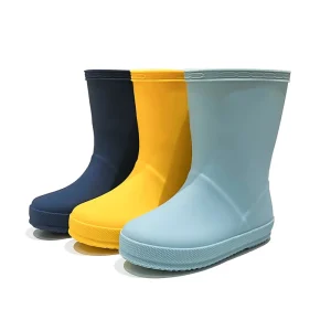 Custom Children High Quality Solid Colors Ankle Boot Baby Boys Girls Water Jelly Shoes Kids Plastic Rain Boots