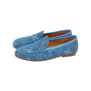 Custom Children Slip on Denim Flats Casual Boat Shoes Plus Big Size Kids Loafer Shoes