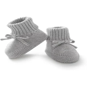 Custom Cozy Thick Knitted Anti Slip Breathable Baby Booties With Bow Winter Cotton Blend For Newborn