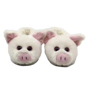 Custom Cute Comfortable Warm Indoor Pig Plush Slippers