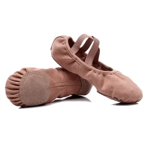 Custom Dance Ballet Shoe Kids Girls Pink Ballet Shoe Canvas Slip-On Professional