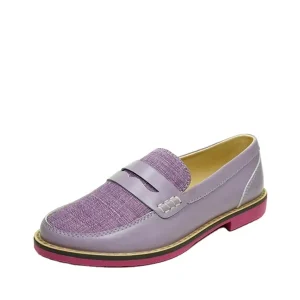 Custom Design Purple Genuine Leather Dress Casual Slip on Kids Loafers Shoes