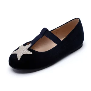 Custom Designed Fashion Girl Dress Shoes Cute Five-Pointed Princess Shoes Soft Soled Flannelette Children’S Casual Shoes
