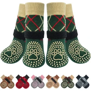 Custom Dog Pet Socks Anti slip Supplies Breathable Dog Sock with Straps Pattern Package Customization