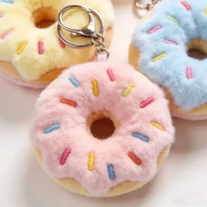 Custom Donut Plush Toy Personalized Soft Stuffed Donut Plushie with Name Logo