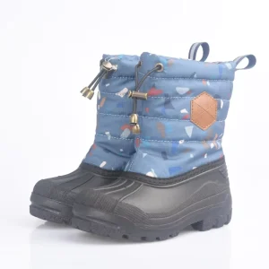 Custom Euro Market Light Weight Mid Calf Waterproof Slip Resistant Winter Kids Snow Boots With Fur Lining