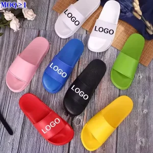 Custom Fashion Cloud Sport EVA PVC Printed Kids Women Men Logo Customized Custom Slides Slippers With Logo