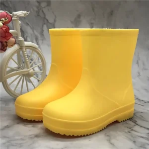 Custom Fashion Kids Rainboots Waterproof Portable Rubber Platform Shoes Skidproof Toddler Ankle Snow Boots for Baby Children