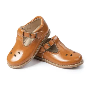 Custom Girls Ballet Flats T Strap Shoes Four Seasons Private Label Retro Design Adjustable Buckle Closure Factory OEM Footwear