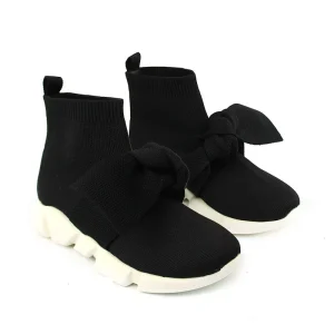 Custom Girls Kids Children Boots Elastic Knitted Casual Shoes