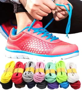 Custom Half-round Oval Polyester 6 MM Thick Colorful Unisex Pair Shoe Laces for Sneakers Training Running