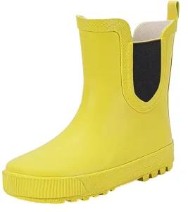 Custom Hard Wearing Chelsea Boots for Kids Waterproof Natural Rubber Rain Gum Boots for Toddlers Fashionable Autumn Rainy