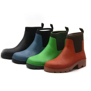 Custom Height Increasing Waterproof Rubber Neoprene Lined Durable Snow Chelsea Boots For Women