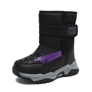 Custom High Top Warm Leather Toddler Girl Snow Boots Winter Boots for Kids Size 26-38