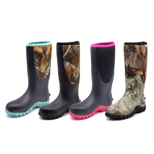Custom Hunting Boots Camouflage Rubber Boots Women Men’s Waterproof Vulcanized Insulate Knee High Neoprene Boots