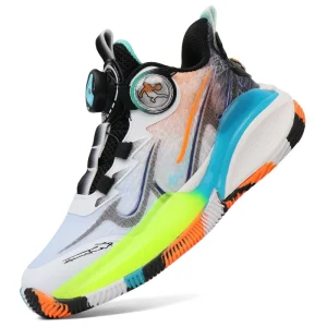 Custom Kid Sport Shoes Stylish Anti Slip Sneakers Boys Girls Breathable Kid Basketball Style Shoes