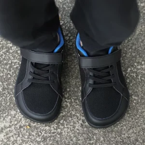 Custom Kids Barefoot Trainer Wide toe Width Sole Casual Running Black School Shoes Zero drop Shoes Children Sneakers