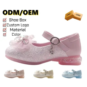 Custom Kids Boutique Dress Dancing Princess Shoes Girl Sweet Wedding Party Flat Dress Shoes
