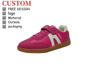 Custom Kids Casual Sneakers Fashion Sport Shoes OEM ODM Private Label Children Walking Footwear Lightweight Hook Loop Shoes
