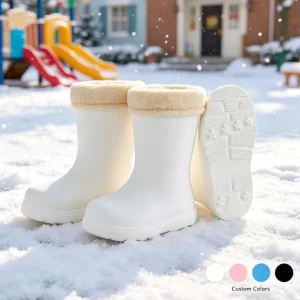 Custom Kids EVA Winter Snow Boots Warm Fleece Lined Waterproof Rain Boots