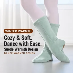 Custom Kids Fleece Lined Dance Warm Shoes Non-slip Soft Sole Ballet Cotton Boots Velvet Warm Dance Socks Shoes