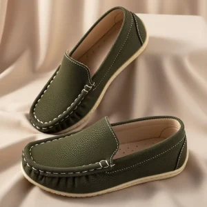 Custom Kids Loafers Leather Slip On Comfortable Non Slip OEM Factory Price