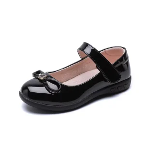 Custom Kids Mary Jane Flats Shoes for Girls Shoes for Kids Bow Decor Velcro Non slip Shoes Kids Boys and Girls OEM ODM