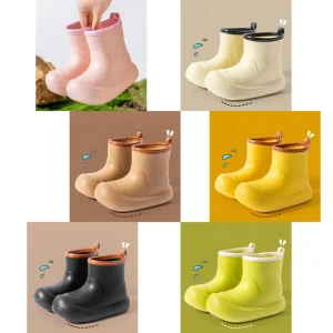 Custom Kids Rain Boots EVA Foaming Lightwight Waterproof Outdoor Wellington Boots for Girls and Boys Winter Season Mesh Lining