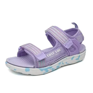 Custom Kids Sandals Girls Adjustable Straps Factory OEM Low MOQ Custom Logo for Kids Footwear Retailers